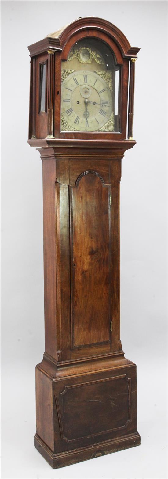 John Snatt of Ashford A George III oak eight day longcase clock, 7ft 1in.